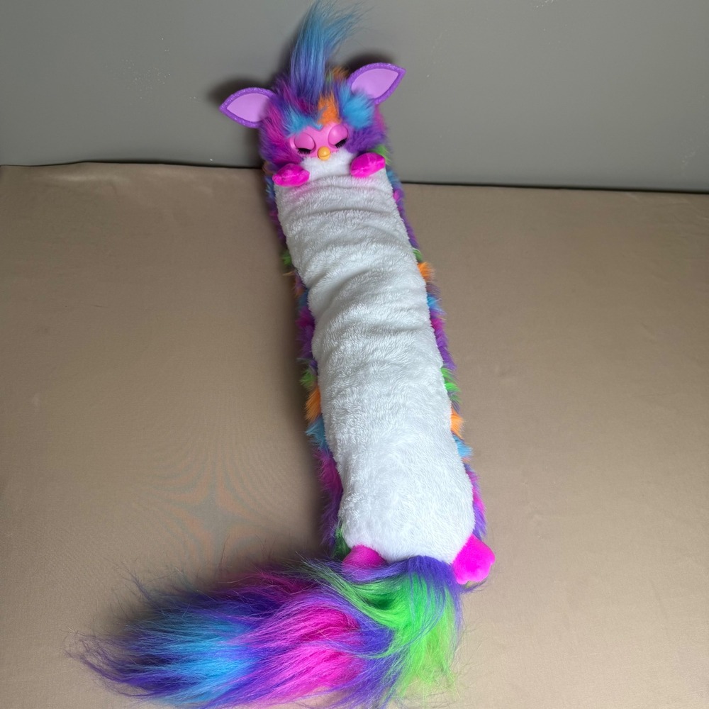 2025 Furby DJ Neon Star G1696 Hasbro Interactive Long Plush Tested Works